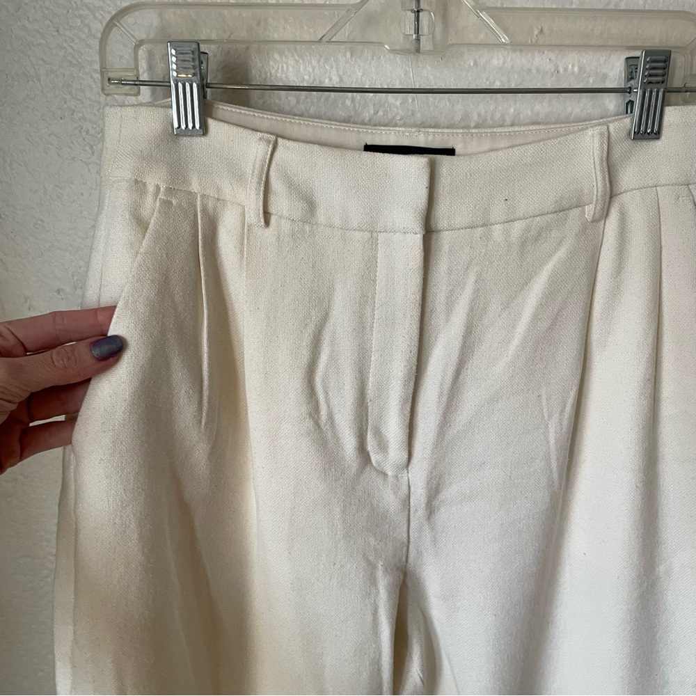Pleated trousers high rise ankle crop - Picture 4 of 9